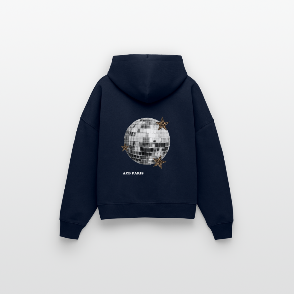 Hoodie boxy star disco léopard
